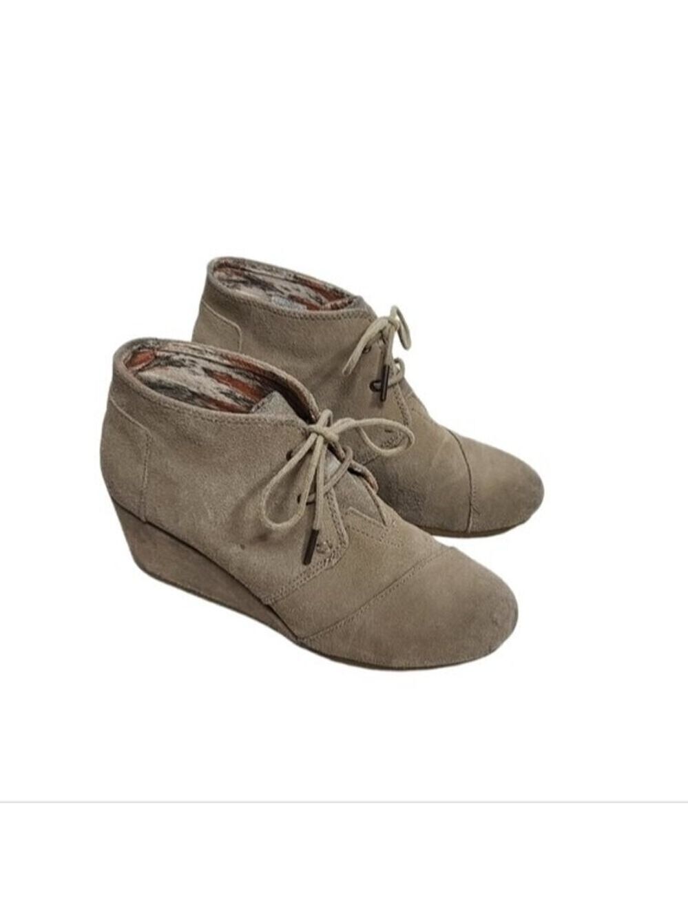 TOMS Desert Lace Up Wedges 8.5
